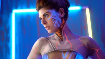 Shadia CyberPunk Body Painting