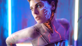 Shadia CyberPunk Body Painting #6