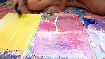 Painting Timelapse to "Instincts Tell Me Love" - Abstract Expressionism Artwork with Cha Wilde Music #2