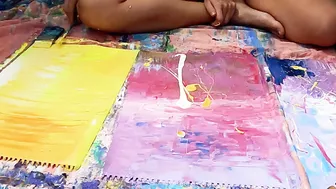 Painting Timelapse to "Instincts Tell Me Love" - Abstract Expressionism Artwork with Cha Wilde Music #3