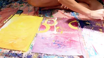 Painting Timelapse to "Instincts Tell Me Love" - Abstract Expressionism Artwork with Cha Wilde Music #5