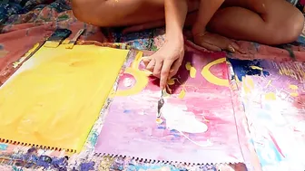 Painting Timelapse to "Instincts Tell Me Love" - Abstract Expressionism Artwork with Cha Wilde Music #6