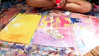 Painting Timelapse to "Instincts Tell Me Love" - Abstract Expressionism Artwork with Cha Wilde Music #7