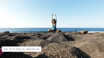 Yoga Flow on the Black Sand Beach in Amed, Bali #5