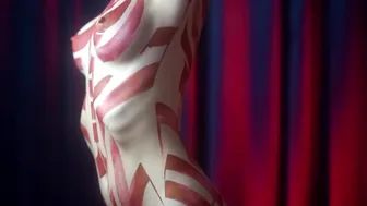 Body Painted with Red Ink #6