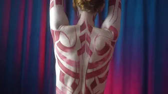 Body Painted with Red Ink #8