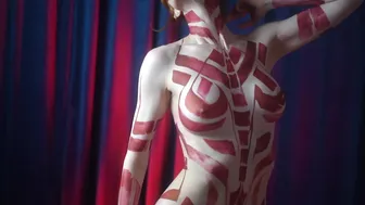 Body Painted with Red Ink #9