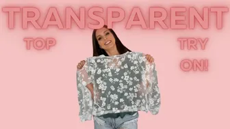 Transparent Top Try on Trend! No Bra!