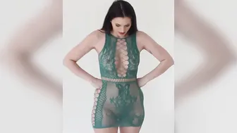 4k Completely SEE-THROUGH Fishnet Dress! #9