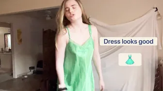 em’s vintage TRY ON HAUL 2024 | antique SLIP dresses and bedazzled SHEER gowns xoxoxo #4