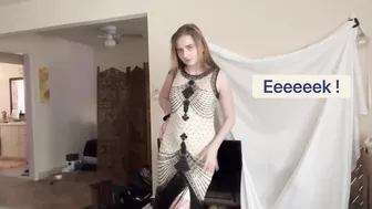 em’s vintage TRY ON HAUL 2024 | antique SLIP dresses and bedazzled SHEER gowns xoxoxo #7