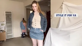 Em’s Mall TRY ON HAUL [4K] | spring 2024 | COWBOY CORE | skirts and vests xoxoxo #5