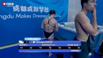 Nina Janmyr (Sweden) | 1m Springboard Diving | Semi-Finals | Chengdu #3