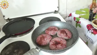 Spicy hamburger. Korean food. How to cook a hamburger. Mila naturist. Kitchen. #6