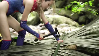 SPIDER-WOMEN SOLO CAMPING IN THE JUNGLE ENJOYING THE BEAUTY OF NATURE #5