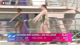 Amy Rollinson & Desharne Bent - 3m Sync Diving #2