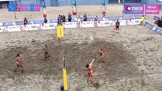 IMPOSSIBLE point in Women's Beach Volleyball #4