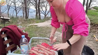 Sausages, original recipe: Mila's Naturist Cooking Show in a Mountain Village. Mila naturist. #7