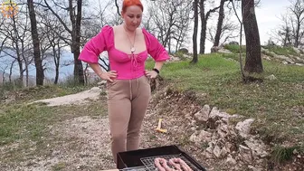 Sausages, original recipe: Mila's Naturist Cooking Show in a Mountain Village. Mila naturist. #8