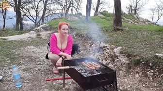 Sausages, original recipe: Mila's Naturist Cooking Show in a Mountain Village. Mila naturist. #9