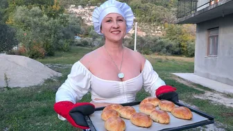 Pies with cabbage and eggs. Pies recipe. Kitchen in a mountain village. Mila naturist. Kitchen. #1