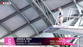 Jessica Vega - 10m Platform Diving Preliminary #4