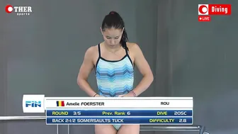 Amelie Foerster - 3m Springboard Diving | Indoor Tour #6