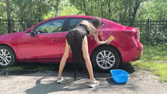 Washing a Car in a Transparent Dress Part 2 #8