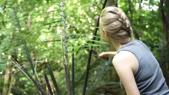 SOLO SURVIVAL GIRL TRAP BAMBOO RAT, BUILD BUSHCRAFT SHELTER IN THE DEEP FOREST #7