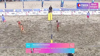 Women's beach volleyball bronze medal match First Set | Mexico vs Cuba | San Salvador 2023 #2