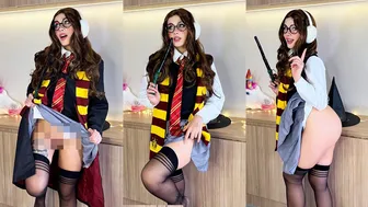 *No bra, No panties* ???? the Hermione Cosplay from Harry Potter [Underwear Introduction]