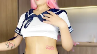 *No bra, no panties* Nude Sailor Suit ♥️♥️ / Underwear Introduction #10