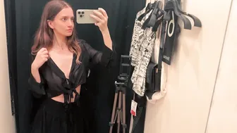 See-Through Try On Haul | Transparent Lingerie and Clothes | Try-On Haul At The Mall №55 #8