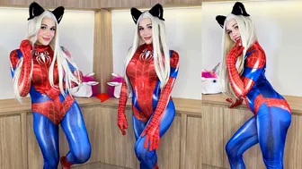 *No Panties, No Bra* ❤️????️ Cosplay Spiderman ????????️ [Underwear Introduction]