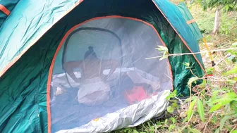 BATH IN THE STREAM, COOK NOODLES, SLEEP OVERNIGHT - Hmong GIRL CAMPING ALONE #10