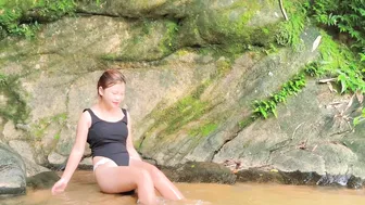 Take a relaxing bath under the rushing waterfall, Immersed in nature #7