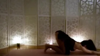 Hatha Yoga Flow for Relaxation in a mini Black Dress - Sensual Yoga №2 #5