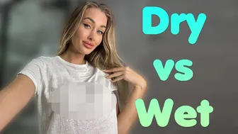 [4K] Dry Vs Wet Try-on Haul Transparent Clothes with Hillary #1