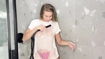 [4K] Dry Vs Wet Try-on Haul Transparent Clothes with Hillary #6