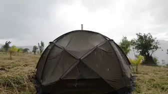 2 DAY CAMPING IN THE RAIN - RELAXING IN TENT AND BEAUTIFUL WATERFALL WITH NATURE SOUND #7