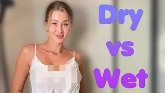 [4K] Transparent Clothes Dry vs Wet Try on Haul with Hillary