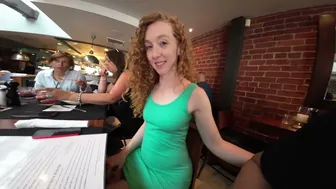 Green dress outside