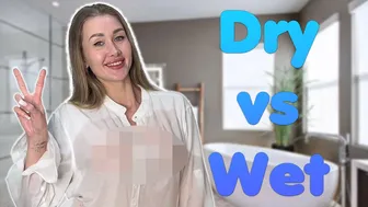 [4K] Transparent Clothes Haul Dry vs Wet See-through Try on (2024)