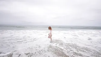 Beach White One Piece Bikini #6