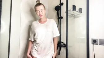 [4K] Transparent Clothes Dry vs Wet Try on Haul with Hillary №3 #6