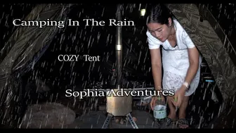 2 DAY solo camping IN THE HEAVY RAIN with my dog - RELAXING SATISFYING IN cozy tent #1