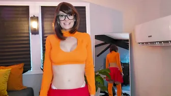 Short Skirt and Thigh High Stocking Try-On Haul | Halloween Try On | Velma Costumes #7