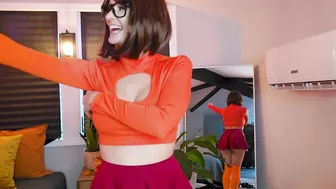 Short Skirt and Thigh High Stocking Try-On Haul | Halloween Try On | Velma Costumes #8