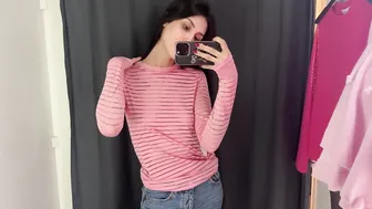 [4K] See Through Try On Haul | Transparent clothes #7