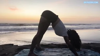 Seaside Serenity: Yoga and Stretching by the Ocean #9